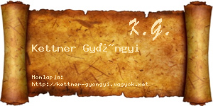 Kettner Gyöngyi névjegykártya